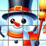 Puzzle Bonhomme de neige heureux